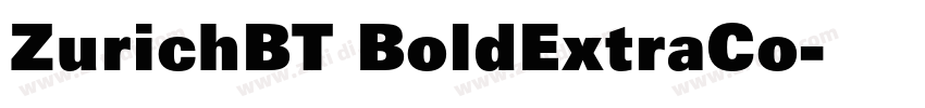 ZurichBT BoldExtraCo字体转换